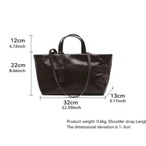 Premium genuine cowhide leather tote bag - Picture 13 of 13